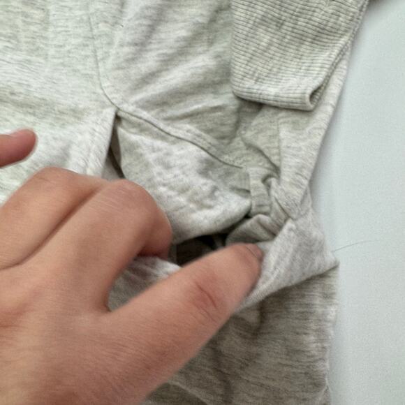 Nicole Miller Cardigan Womens Medium Grey Open Front Knit Sweater Pockets - Picture 8 of 8